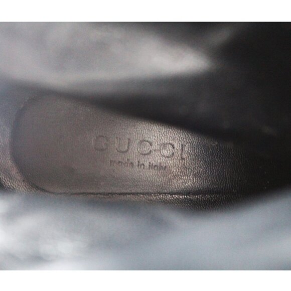 Gucci Microguccissima Leather Ankle Boots / Size 36 / Black GG Logo Embossed - Picture 12 of 14